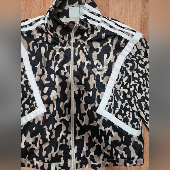 Adidas Womens Leopard Crop Jacket S - Picture 4 of 7